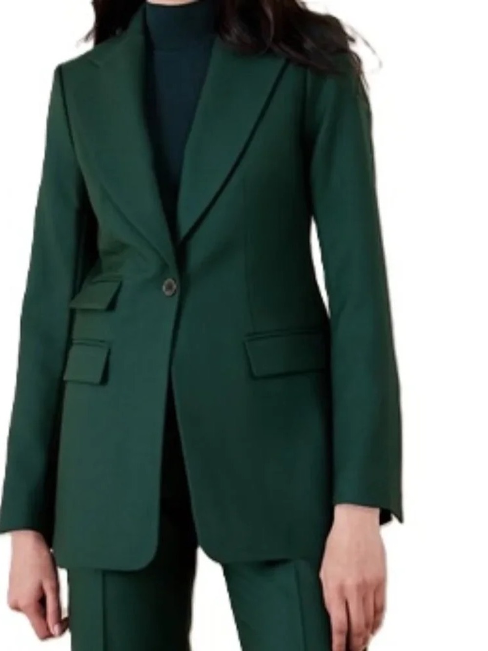 NWOT Banana Republic Lido Blazer Women's Size 12 Paris Green 100% Wool